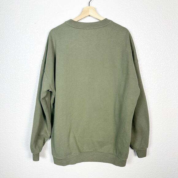 Pink Lily Womens Bookworm Olive Green Graphic Crew Neck‎ Sweatshirt Size XL - Picture 6 of 10